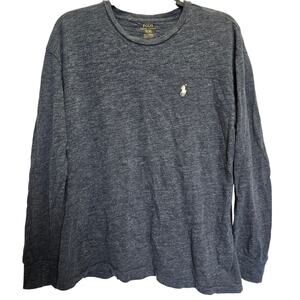 Polo Ralph Lauren Long Sleeve Tee Navy with White Pony Mens Medium Great Cond.